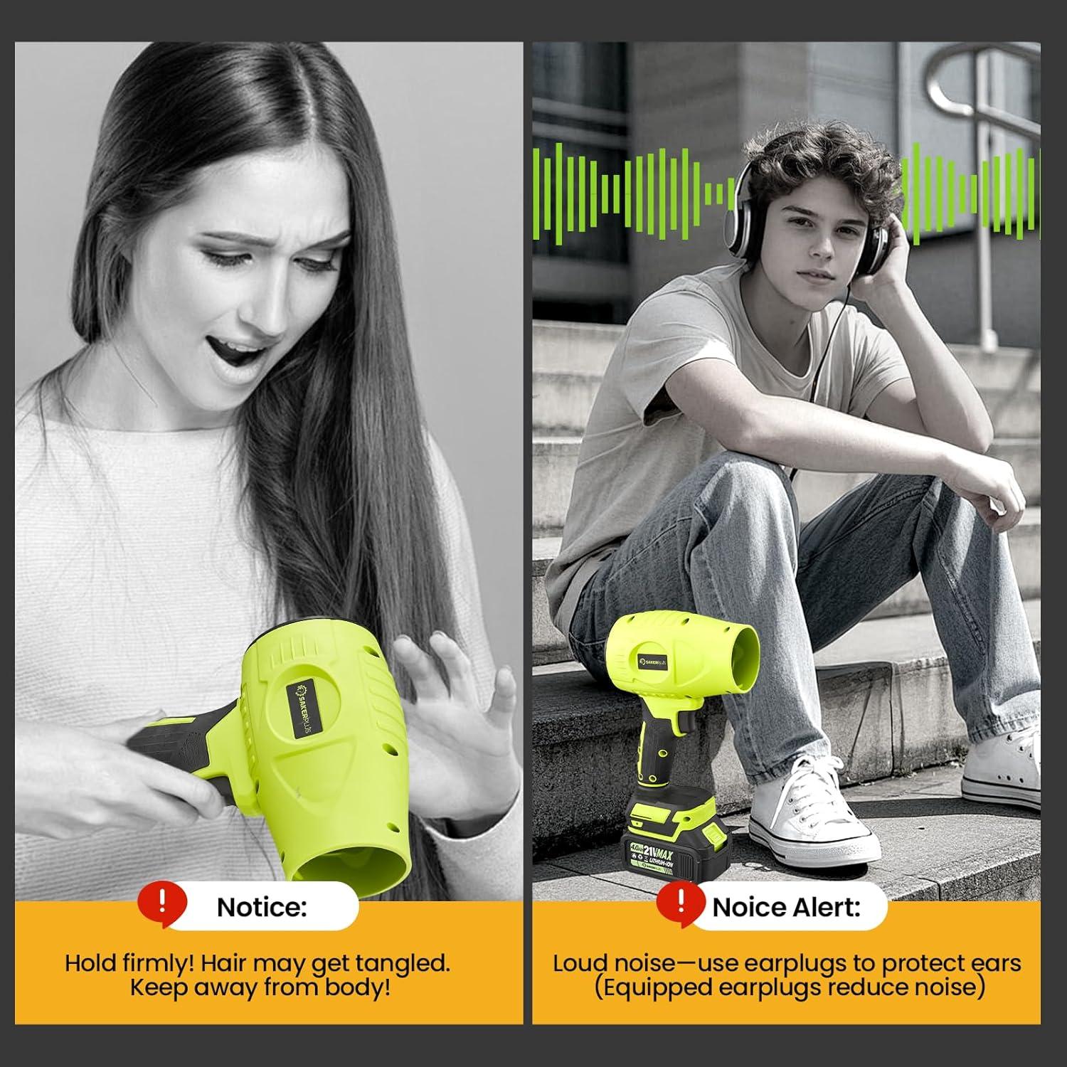 image:imagePortable Dust Cleaner Cordless Leaf Blower with 2 Batteries 21V 40Ah Electric Handheld Blower 3Speed AdjustableMini Lightweight Leaf Blower for Yard Patio Garage Car GreenGreen