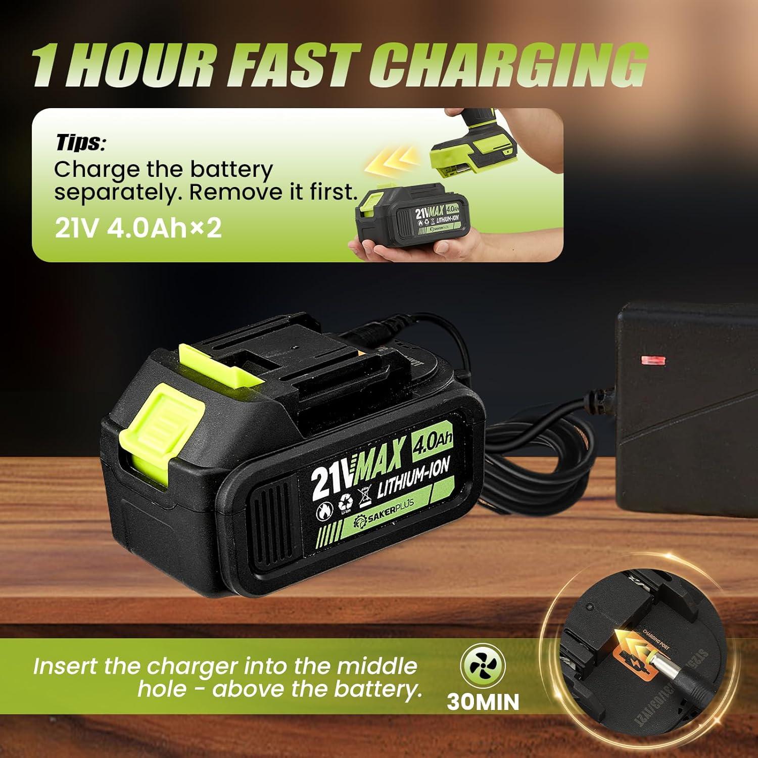 image:imagePortable Dust Cleaner Cordless Leaf Blower with 2 Batteries 21V 40Ah Electric Handheld Blower 3Speed AdjustableMini Lightweight Leaf Blower for Yard Patio Garage Car GreenGreen