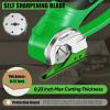 Cordless Electric Scissors,4V Rechargeable Cardboard Box Cutter Heavy Duty Fabric Scissor with Safety Lock & LED Light,Power Rotary Cutter for Leather Carpet Plastic Cutting,Sewing,Crafting(Rotary Cutter with Carrying Case (Green))