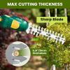 Cordless Hedge Trimmer, 2-in-1 Electric Bush Trimmer and Handheld Grass Cutter, 22V Lightweight Mini Shrub Trimmer Grass Clippers with 1 Battery and Charger, Perfect Gardening Yard Tools(Green with 1 Battery)