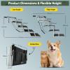 Dog Ramps for Car, 17.7inch Wide Foldable Dog Stairs with Non Slip Surface, Portable Pet Steps for SUV, High Beds, Truck, Support Up to 200lb, 5 Steps
