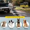 Dog Ramps for Car, 17.7inch Wide Foldable Dog Stairs with Non Slip Surface, Portable Pet Steps for SUV, High Beds, Truck, Support Up to 200lb, 5 Steps