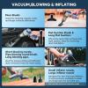 Mini Vacuum Cleaner, 3 in 1 Car Vacuum Cleaner High Power, 15000PA Powerful Suction, Air Duster, 7500mAh, Dual Filter,Adjustable Small Vaccum Portable Cordless for Cars,Desktop,Home – HL137(Light Blue and Silver)