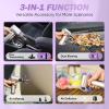 Mini Vacuum Cleaner, 3 in 1 Cordless Handheld Vacuum Cleaners, 18000Pa High Power Car Vacuum Cleaner with Brushless Motor,Adjustable Car Vaccum Portable Cordless for Cars,Desktop-Blue((18000pa) Sliver and Purple)
