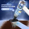 Mini Vacuum Cleaner, 3 in 1 Cordless Handheld Vacuum Cleaners, 18000Pa High Power Car Vacuum Cleaner with Brushless Motor,Adjustable Car Vaccum Portable Cordless for Cars,Desktop-Blue((18000pa) Sliver and Blue)