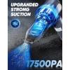 Mini Vacuum Cleaner, 3 in 1 Cordless Handheld Vacuum Cleaners, 18000Pa High Power Car Vacuum Cleaner with Brushless Motor,Adjustable Car Vaccum Portable Cordless for Cars,Desktop-Blue(Deep Blue and Silver)