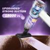 Mini Vacuum Cleaner, 3 in 1 Cordless Handheld Vacuum Cleaners, 18000Pa High Power Car Vacuum Cleaner with Brushless Motor,Adjustable Car Vaccum Portable Cordless for Cars,Desktop-Blue((18000pa) Sliver and Purple)