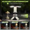 Portable Camping Light, 14000mAh Telescopic Camping Lantern with Rechargeable Power Supply, Dimmable Magnetic Tent Lamps 6000 Lumen Outdoor Work Lights for Hiking,Camping,Home Emergency(Dark gray)