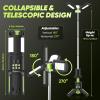 Portable Camping Light, 14000mAh Telescopic Camping Lantern with Rechargeable Power Supply, Dimmable Magnetic Tent Lamps 6000 Lumen Outdoor Work Lights for Hiking,Camping,Home Emergency(Green)