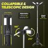 Portable Camping Light, 14000mAh Telescopic Camping Lantern with Rechargeable Power Supply, Dimmable Magnetic Tent Lamps 6000 Lumen Outdoor Work Lights for Hiking,Camping,Home Emergency(Black)