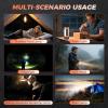 Portable Camping Light, 14000mAh Telescopic Camping Lantern with Rechargeable Power Supply, Dimmable Magnetic Tent Lamps 6000 Lumen Outdoor Work Lights for Hiking,Camping,Home Emergency(Orange)