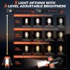 Portable Camping Light, 14000mAh Telescopic Camping Lantern with Rechargeable Power Supply, Dimmable Magnetic Tent Lamps 6000 Lumen Outdoor Work Lights for Hiking,Camping,Home Emergency(Orange)