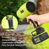 Portable Dust Cleaner, Blower Leaf Blower Cordless, Handheld Blower, Hand Blowers for Lawn Care, Patio Cleaning, 4.0Ah Battery, Charger Included (2 Battery with Storage Case)(1 Battery(Green))