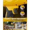 Portable Dust Cleaner, Blower Leaf Blower Cordless, Handheld Blower, Hand Blowers for Lawn Care, Patio Cleaning, 4.0Ah Battery, Charger Included (2 Battery with Storage Case)(1 Battery(Yellow))