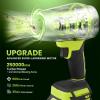 Portable Dust Cleaner, Cordless Leaf Blower with 2 Batteries, 21V 4.0Ah Electric Handheld Blower, 3-Speed Adjustable,Mini Lightweight Leaf Blower for Yard, Patio, Garage, Car (Green)(Green)