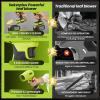 Portable Dust Cleaner, Cordless Leaf Blower with 2 Batteries, 21V 4.0Ah Electric Handheld Blower, 3-Speed Adjustable,Mini Lightweight Leaf Blower for Yard, Patio, Garage, Car (Green)(Green)