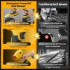 Portable Dust Cleaner, Cordless Leaf Blower with 2 Batteries, 21V 4.0Ah Electric Handheld Blower, 3-Speed Adjustable,Mini Lightweight Leaf Blower for Yard, Patio, Garage, Car (Green)(Yellow)