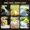 Portable Dust Cleaner, Cordless Leaf Blower with 2 Batteries, 21V 4.0Ah Electric Handheld Blower, 3-Speed Adjustable,Mini Lightweight Leaf Blower for Yard, Patio, Garage, Car (Green)(Green)
