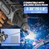 Portable Welding Machine, 110V IGBT Inverter Handheld Welder, ARC Portable Welder with 5 Variable Current Adjustment, 25 Pcs 3/32″ Wire Rods, Welding Helmet, Carring Case Included