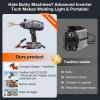 Portable Welding Machine, Handheld Welder Machine 110V, ARC Portable Welder with IGBT Inverter 5 Variable Current Adjustment, 30pcs 3/32″ Wire Rods, Welding Helmet, Carring Case Included(Grey  30pc Wire Rods (Glove  Safety Goggle Included))