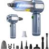 Mini Vacuum Cleaner, 3 in 1 Cordless Handheld Vacuum Cleaners, 18000Pa High Power Car Vacuum Cleaner with Brushless Motor,Adjustable Car Vaccum Portable Cordless for Cars,Desktop-Blue(Deep Blue and Silver)