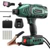 Portable Welding Machine, Handheld Welder Machine 110V, ARC Portable Welder with IGBT Inverter 5 Variable Current Adjustment, 30pcs 3/32″ Wire Rods, Welding Helmet, Carring Case Included(Green  25pc Wire Rods)