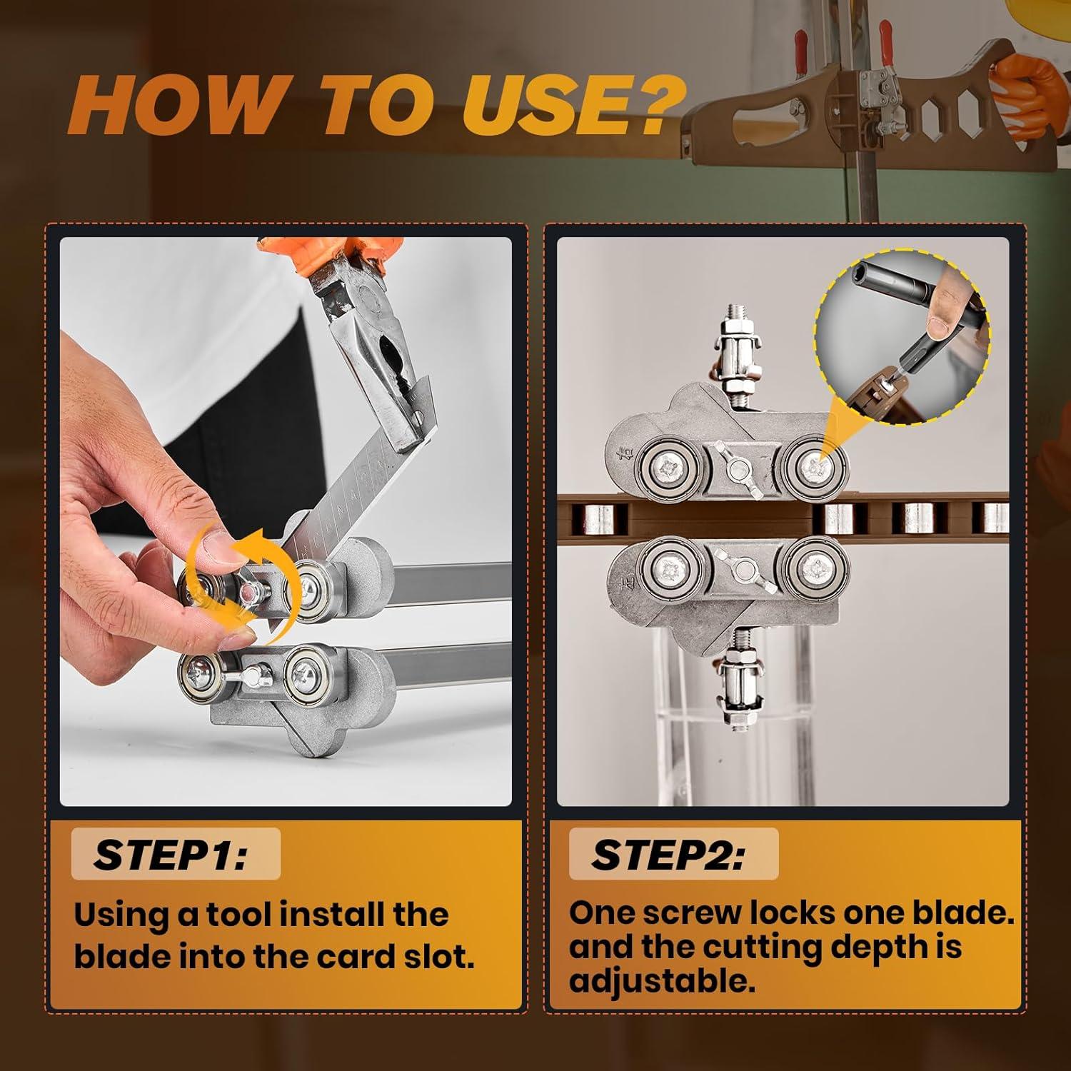 image:imageFoldable Drywall Cutting ToolCuts 14amp38amp12 BoardsPortable Gypsum Board Cutter LaserEtched Dual Scale for Home RenovationDrywall Projects with 10pcs Blades Dual Positioning BrownDual Positioning Brown