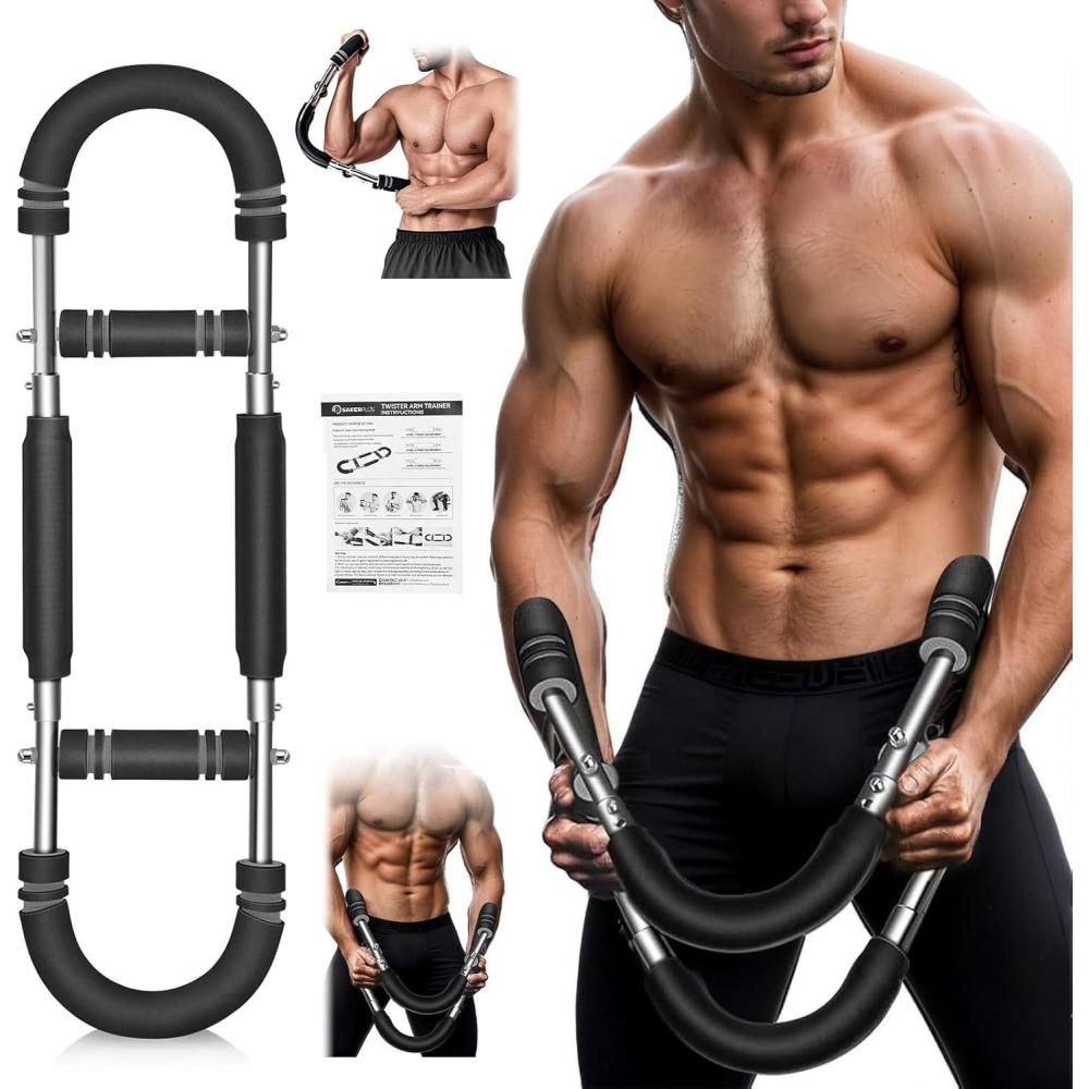 image:imageTwister Arm Trainer Adjustable Spring Chest Expander and Forearm Strengthener Triceps Biceps Shoulder Back amp Thigh Workout bar Equipment Portable Upper Body Exerciser for Home Fitness4090 lbs