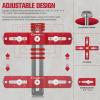 Cabinet Hardware Jig,Adjustable Cabinet Handle Template Tool for Knobs,Handles and Pulls,Straight Alignment Holes Drill Guide Self Centering Punch Locator for Drawer Cabinet Installation(6 Holes)