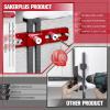 Cabinet Hardware Jig,Adjustable Cabinet Handle Template Tool for Knobs,Handles and Pulls,Straight Alignment Holes Drill Guide Self Centering Punch Locator for Drawer Cabinet Installation(6 Holes)