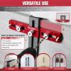 Cabinet Hardware Jig,Adjustable Cabinet Handle Template Tool for Knobs,Handles and Pulls,Straight Alignment Holes Drill Guide Self Centering Punch Locator for Drawer Cabinet Installation(6 Holes)