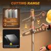 Foldable Drywall Cutting Tool,Cuts 1/4″&3/8″&1/2″ Boards,Portable Gypsum Board Cutter Laser-Etched Dual Scale for Home Renovation,Drywall Projects with 10pcs Blades (Dual Positioning Brown)(Dual Positioning Brown)