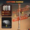 Foldable Drywall Cutting Tool,Cuts 1/4″&3/8″&1/2″ Boards,Portable Gypsum Board Cutter Laser-Etched Dual Scale for Home Renovation,Drywall Projects with 10pcs Blades (Dual Positioning Brown)(Dual Positioning Red)