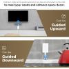 Outlet Concealer Power Strip-Outlet Cover Extender with 3AC Outlets-5ft Flat Plug Extension Cord,Universal Size,1625W for Kitchen, Home and Office,Child & Pet Safe(Dual 5 Foot)(dual 8ft (AC ports))