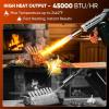 Propane Torch, 3272°F High Power Torch Gun with Adjustable Flame & Safety Lock, Heavy Duty Blow Torch for BBQ, Sous Vide, Steak Searing, Campfire & Charcoal Starter (Tank Not Included)