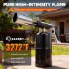 Propane Torch,3272°F Flame Thrower Gun with Adjustable Flame & Safety Lock, Powerful Grill & Cooking Blow Torch for Searing Steak, Sous Vide, BBQ And DIY (Tank Not Included)