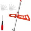 image:imageFoldable Drywall Cutting ToolCuts 14amp38amp12 BoardsPortable Gypsum Board Cutter LaserEtched Dual Scale for Home RenovationDrywall Projects with 10pcs Blades Dual Positioning BrownDual Positioning Red