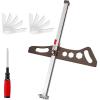 Foldable Drywall Cutting Tool,Cuts 1/4″&3/8″&1/2″ Boards,Portable Gypsum Board Cutter Laser-Etched Dual Scale for Home Renovation,Drywall Projects with 10pcs Blades (Dual Positioning Brown)(Dual Positioning Brown)