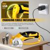 Cordless Electric Scissors, 4V Rechargeable Cardboard Cutter, Cordless Box Cutter, Powerful Cardboard Scissors with Blade, LED Light, Safety Lock for Cutting Fabric Leather(Boxed Rotary Cutter (Standard))