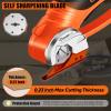 Cordless Electric Scissors, 4V Rechargeable Cardboard Cutter, Cordless Box Cutter, Powerful Cardboard Scissors with Blade, LED Light, Safety Lock for Cutting Fabric Leather(Boxed Rotary Cutter (Orange))