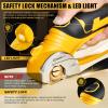 Cordless Electric Scissors, 4V Rechargeable Cardboard Cutter, Cordless Box Cutter, Powerful Cardboard Scissors with Blade, LED Light, Safety Lock for Cutting Fabric Leather(Boxed Rotary Cutter (Standard))
