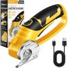 Cordless Electric Scissors, 4V Rechargeable Cardboard Cutter, Cordless Box Cutter, Powerful Cardboard Scissors with Blade, LED Light, Safety Lock for Cutting Fabric Leather(Boxed Rotary Cutter (Standard))