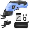 Cordless Electric Scissors, Fabric Scissors, Powerful Pinking Shears, Rechargeable Cardboard Cutter (Blue-Bag(2 Tungsten Blade))(blue-bag(2 tungsten blade))