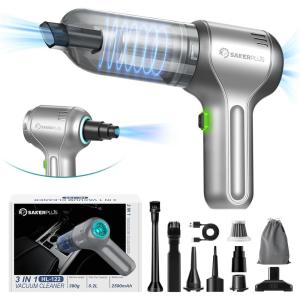 Car Vacuum Cleaner-Wireless Handheld Car Vacuums with Best Suction,Brushless Motor 12000PA Maximum Power,3 in 1 Mini Portable Vacuum Cleaner Cordless for Home,Office,Kitchen,Cars(Car Vacuum Cleaner)