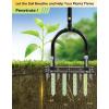 Sakerplus Aerator Lawn Tool, Spike Lawn Aerator with Auto-Return Self-Cleaning Tines, Anti-Fatigue Comfort Pad, Reinforced Anti-Breakage Joints, 15 Steel Tines for Garden Healthy Grass Aeration-Orange(Orange Handle)