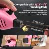 Sakerplus Portable Welding Machine, Handheld Welder Machine 110V, ARC Portable Welder with IGBT Inverter 5 Variable Current Adjustment, 30pcs 3/32″ Wire Rods, Welding Helmet, Carring Case Included(Pink  25pc Wire Rods)