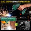 Sakerplus Portable Welding Machine, Handheld Welder Machine 110V, ARC Portable Welder with IGBT Inverter 5 Variable Current Adjustment, 30pcs 3/32″ Wire Rods, Welding Helmet, Carring Case Included(Green  25pc Wire Rods)