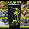Sakerplus Cordless Leaf Blower, Portable Dust Cleaner Cordless, Handheld Blower, Hand Blowers for Lawn Care, Patio Cleaning, 4.0Ah Battery (Nozzles, 2 Batteries with Storage Case)((Nozzles 1 Battery))