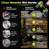Sakerplus Cordless Leaf Blower, Portable Dust Cleaner Cordless, Handheld Blower, Hand Blowers for Lawn Care, Patio Cleaning, 4.0Ah Battery (Nozzles, 2 Batteries with Storage Case)((Nozzles 1 Battery))
