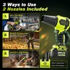 Sakerplus Cordless Leaf Blower, Portable Dust Cleaner Cordless, Handheld Blower, Hand Blowers for Lawn Care, Patio Cleaning, 4.0Ah Battery (Nozzles, 2 Batteries with Storage Case)((Nozzles 1 Battery))